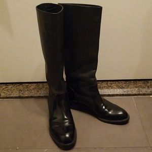 Jil Sander leather riding boots